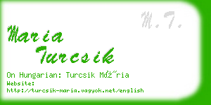 maria turcsik business card